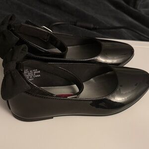 Rachel Shoes Black Kids Dress Shoes with Bow
